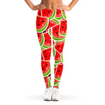 Cute Watermelon Slices Pattern Print Women's Leggings