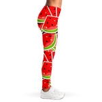 Cute Watermelon Slices Pattern Print Women's Leggings