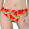 Cute Watermelon Slices Pattern Print Women's Thong