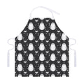 Cute White And Grey Owl Pattern Print Adjustable Apron