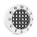 Cute White And Grey Owl Pattern Print Alarm Clock