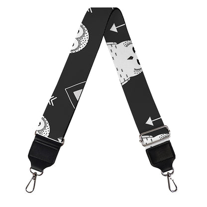 Cute White And Grey Owl Pattern Print Bag Strap