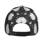 Cute White And Grey Owl Pattern Print Baseball Cap