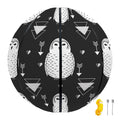 Cute White And Grey Owl Pattern Print Basketball
