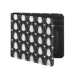 Cute White And Grey Owl Pattern Print Bifold Wallet
