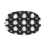 Cute White And Grey Owl Pattern Print Car Side Mirror Covers