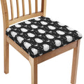 Cute White And Grey Owl Pattern Print Chair Cushion Cover