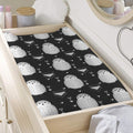 Cute White And Grey Owl Pattern Print Changing Pad Cover