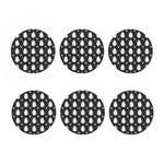Cute White And Grey Owl Pattern Print Coaster Set