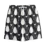 Cute White And Grey Owl Pattern Print Cotton Shorts