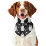 Cute White And Grey Owl Pattern Print Dog Bandana