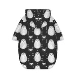 Cute White And Grey Owl Pattern Print Dog Zip Up Hoodie
