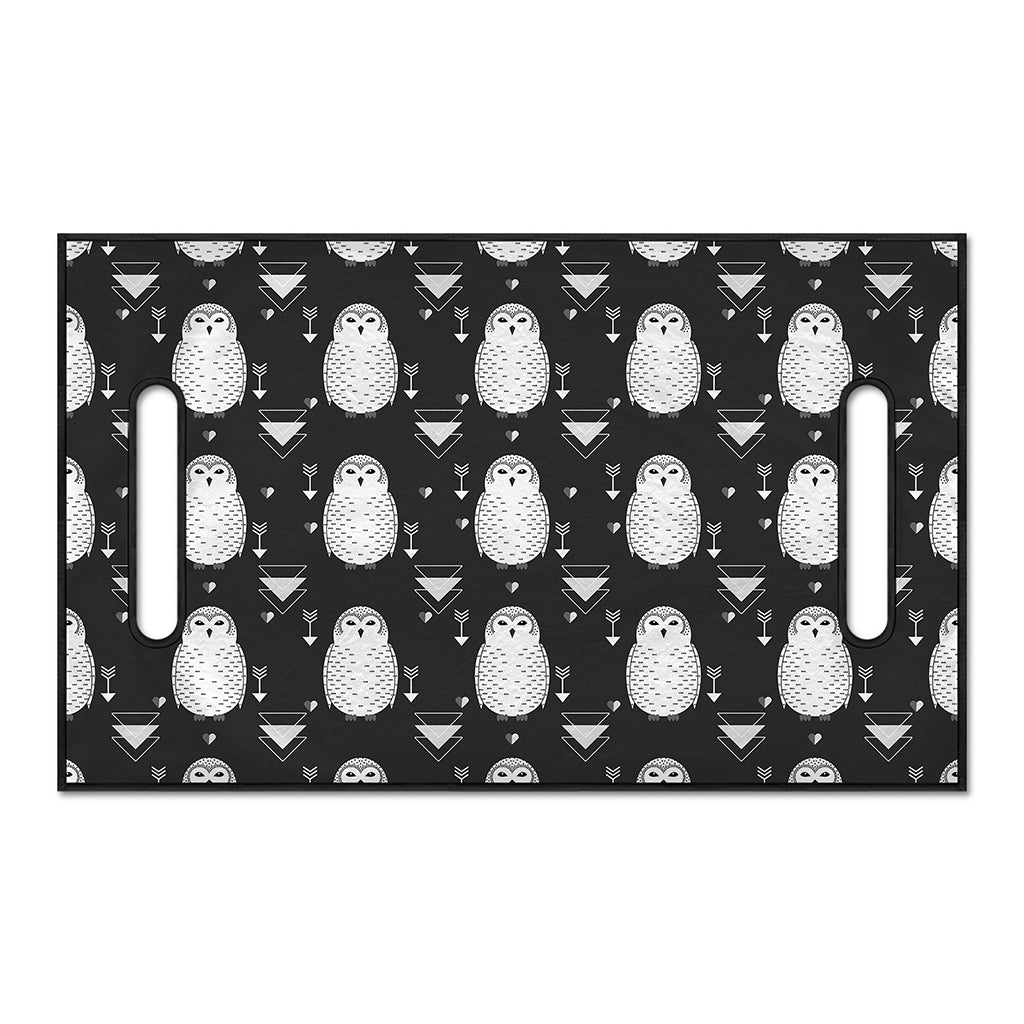 Cute White And Grey Owl Pattern Print Golf Cart Seat Cover