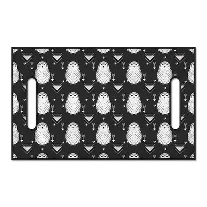 Cute White And Grey Owl Pattern Print Golf Cart Seat Cover