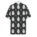 Cute White And Grey Owl Pattern Print Hawaiian Shirt