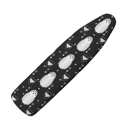 Cute White And Grey Owl Pattern Print Ironing Board Cover