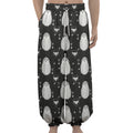 Cute White And Grey Owl Pattern Print Lantern Pants