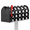 Cute White And Grey Owl Pattern Print Mailbox Cover