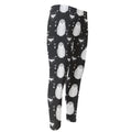 Cute White And Grey Owl Pattern Print Men's Compression Pants