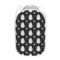 Cute White And Grey Owl Pattern Print Mesh Laundry Hamper