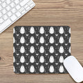 Cute White And Grey Owl Pattern Print Mouse Pad