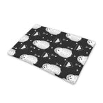Cute White And Grey Owl Pattern Print Pet Cooling Mat Cover