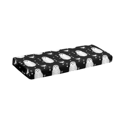Cute White And Grey Owl Pattern Print Piano Keyboard Cover
