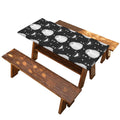 Cute White And Grey Owl Pattern Print Picnic Table Cover