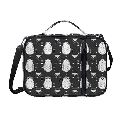 Cute White And Grey Owl Pattern Print Shoulder Strap Bible Bag