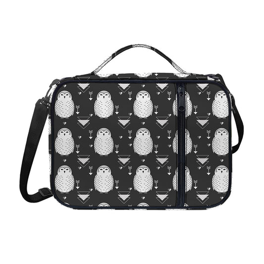 Cute White And Grey Owl Pattern Print Shoulder Strap Bible Bag
