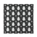 Cute White And Grey Owl Pattern Print Silk Bandana