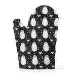 Cute White And Grey Owl Pattern Print Single Oven Mitt