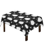 Cute White And Grey Owl Pattern Print Tablecloth