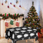 Cute White And Grey Owl Pattern Print Tablecloth