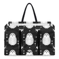 Cute White And Grey Owl Pattern Print Utility Tote Bag