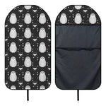 Cute White And Grey Owl Pattern Print Waterproof Car Seat Cover