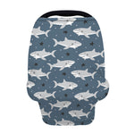 Cute White Shark Pattern Print Baby Seat Cover