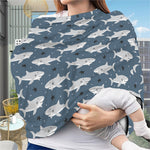 Cute White Shark Pattern Print Baby Seat Cover
