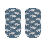 Cute White Shark Pattern Print Bar Stool Covers