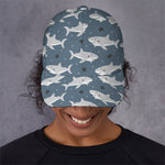 Cute White Shark Pattern Print Baseball Cap