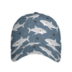 Cute White Shark Pattern Print Baseball Cap