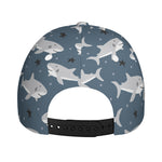 Cute White Shark Pattern Print Baseball Cap