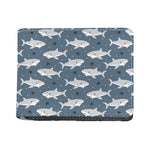 Cute White Shark Pattern Print Bifold Wallet