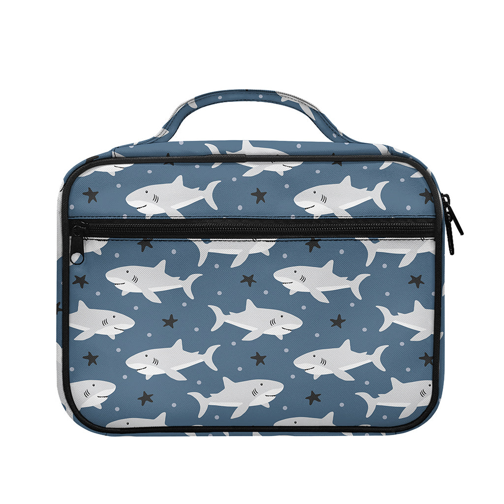 Cute White Shark Pattern Print Briefcase Bible Bag