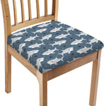 Cute White Shark Pattern Print Chair Cushion Cover