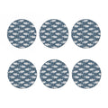 Cute White Shark Pattern Print Coaster Set
