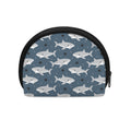 Cute White Shark Pattern Print Coin Purse