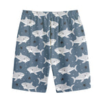 Cute White Shark Pattern Print Cotton Shorts