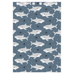 Cute White Shark Pattern Print Curtain