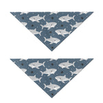 Cute White Shark Pattern Print Dog Bandana
